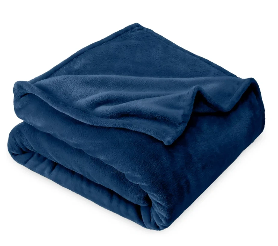 Fuzzy Lightweight Flannel Throw Blanket for Couch Bed Sofa Travel Camping, School 50x60 inches