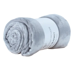 Warm and Cozy Flannel Blanket for Couch Bed and Sofa Soft and Soothing Throw Blanket in Solid Color