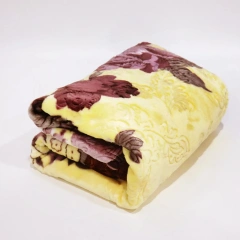 100% polyester Flower Printing Flannel Blanket - Soft Warm and Cozy Blanket - Great for Home Decor