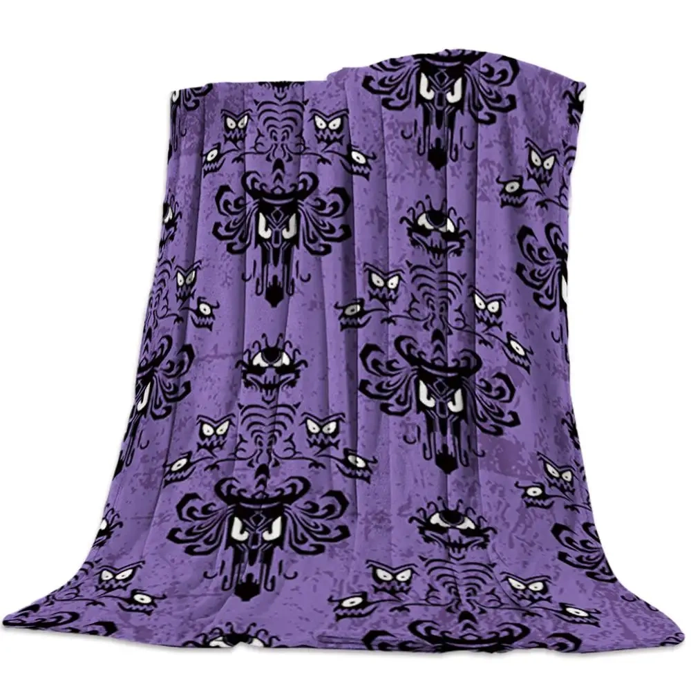 Hotsale Flannel Fleece Throw Blanket for Sofa Couch Bed Halloween Haunted Mansion Soft Cozy Lightweight Blanket for Adults/Kids