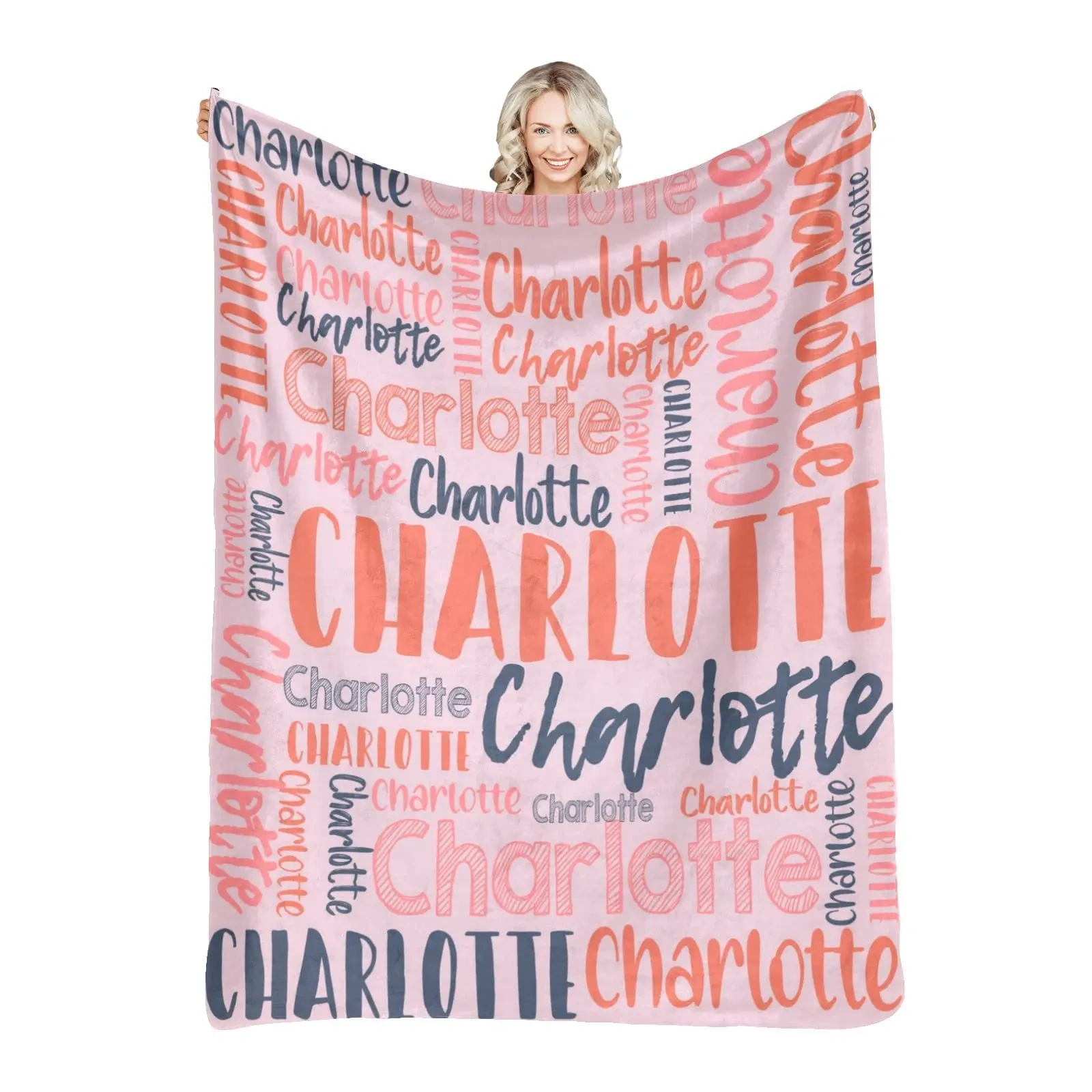 Customized 3D Photo Digital Printing flannel Blanket Personalized with Name and Logo for Baby's Room