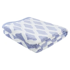 customized 3D embossed printed flannel blanket soft warm high-quality office nap blanket