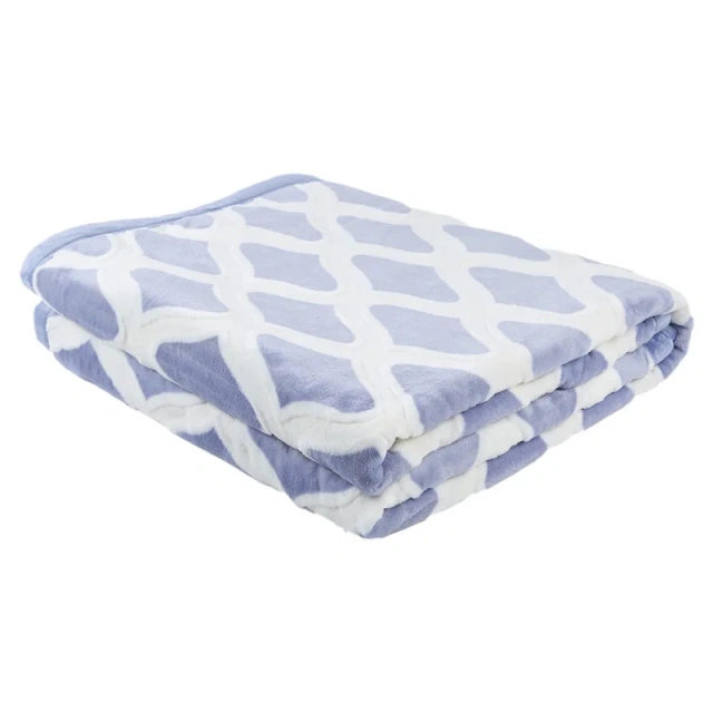 customized 3D embossed printed flannel blanket soft warm high-quality office nap blanket