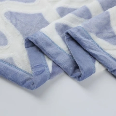 customized 3D embossed printed flannel blanket soft warm high-quality office nap blanket