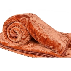 Super soft warm minky sherpa double layers blanket double sides custom plaid sherpa flannel blanket for winter