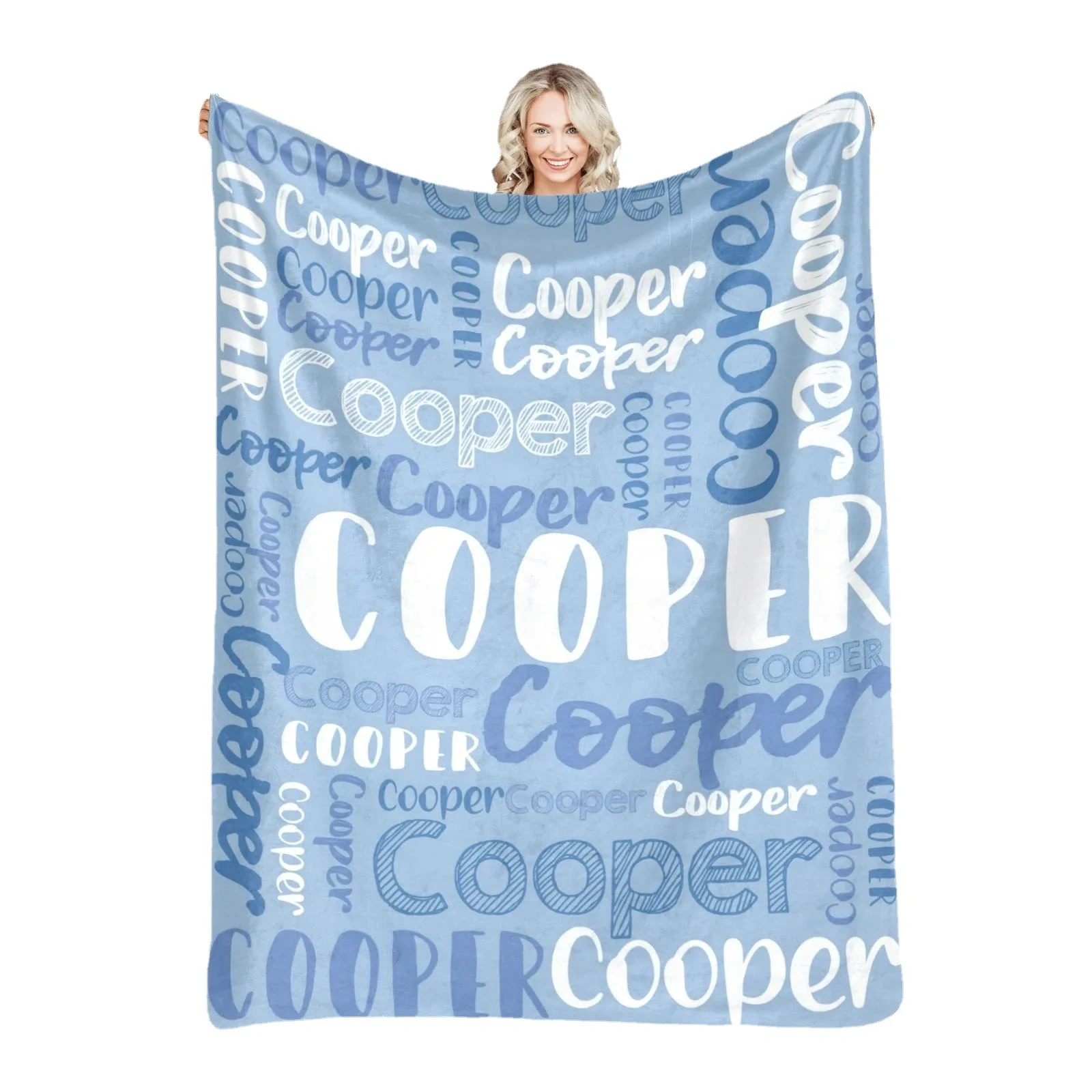 Customized 3D Photo Digital Printing flannel Blanket Personalized with Name and Logo for Baby's Room