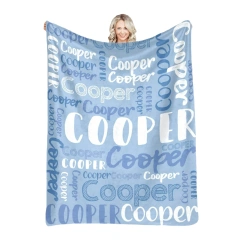 Customized 3D Photo Digital Printing flannel Blanket Personalized with Name and Logo for Baby's Room