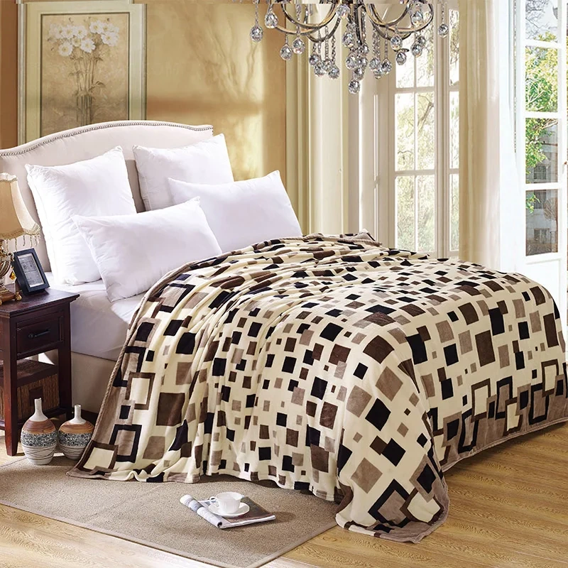 decorative wholesale woven throw flannel blankets throws for bed