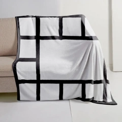 Subbank Personalized Custom Printed 9/20 panel Sublimation Flannel Blanket Wholesale Sublimation Blank Blanket