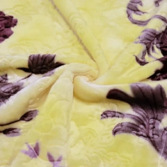 100% polyester Flower Printing Flannel Blanket - Soft Warm and Cozy Blanket - Great for Home Decor