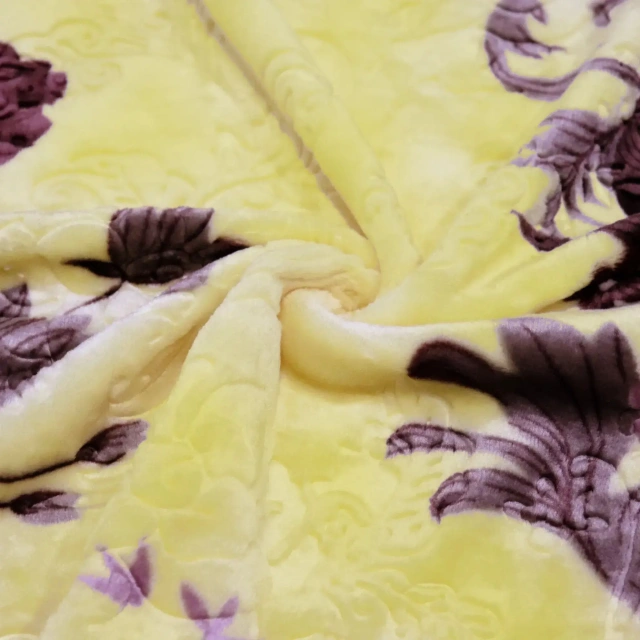 100% polyester Flower Printing Flannel Blanket - Soft Warm and Cozy Blanket - Great for Home Decor