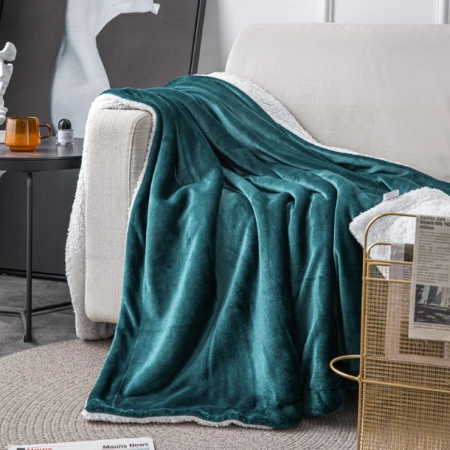 Customized Plain Multiple Colors 2 Layer Winter Flannel Sherpa Blankets