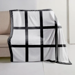 Subbank Personalized Custom Printed 9/20 panel Sublimation Flannel Blanket Wholesale Sublimation Blank Blanket