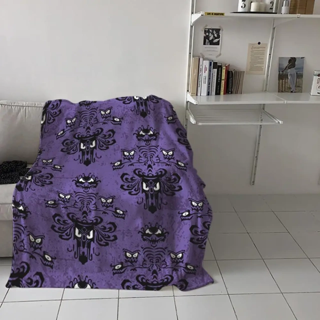 Hotsale Flannel Fleece Throw Blanket for Sofa Couch Bed Halloween Haunted Mansion Soft Cozy Lightweight Blanket for Adults/Kids
