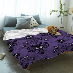 Hotsale Flannel Fleece Throw Blanket for Sofa Couch Bed Halloween Haunted Mansion Soft Cozy Lightweight Blanket for Adults/Kids