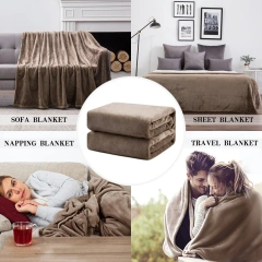 Custom flannel blanket coral fleece travel blanket home sofa chair Soft warm cozy throw Blankets Flannel Fleece