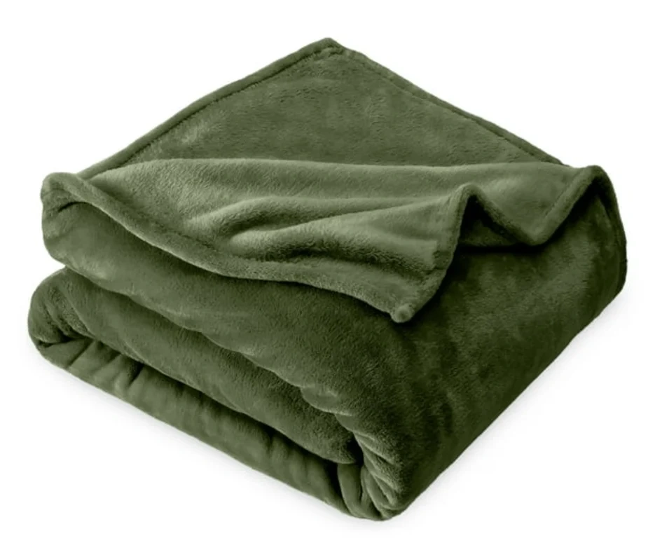 Fuzzy Lightweight Flannel Throw Blanket for Couch Bed Sofa Travel Camping, School 50x60 inches