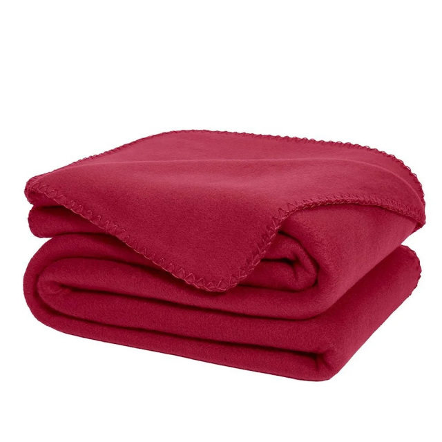Customized size and logo high quality winter polar fleece blanket 100% polyester