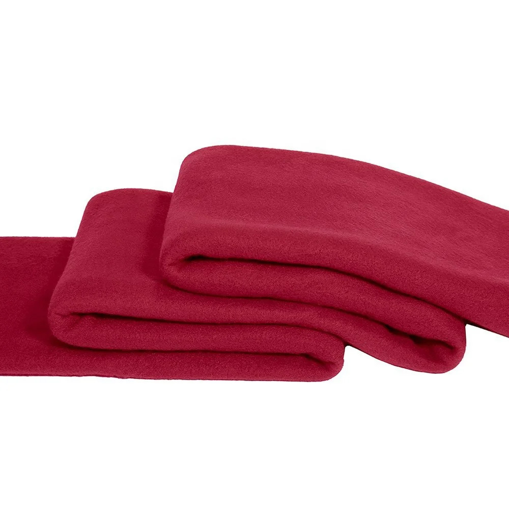 Customized size and logo high quality winter polar fleece blanket 100% polyester