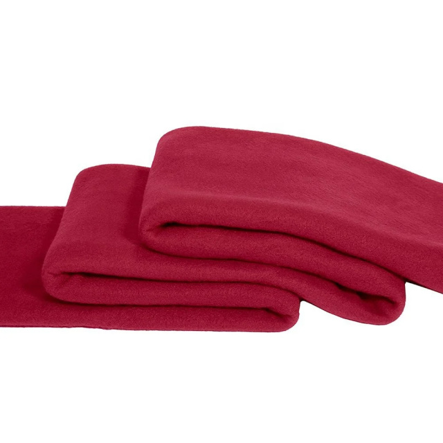 Customized size and logo high quality winter polar fleece blanket 100% polyester