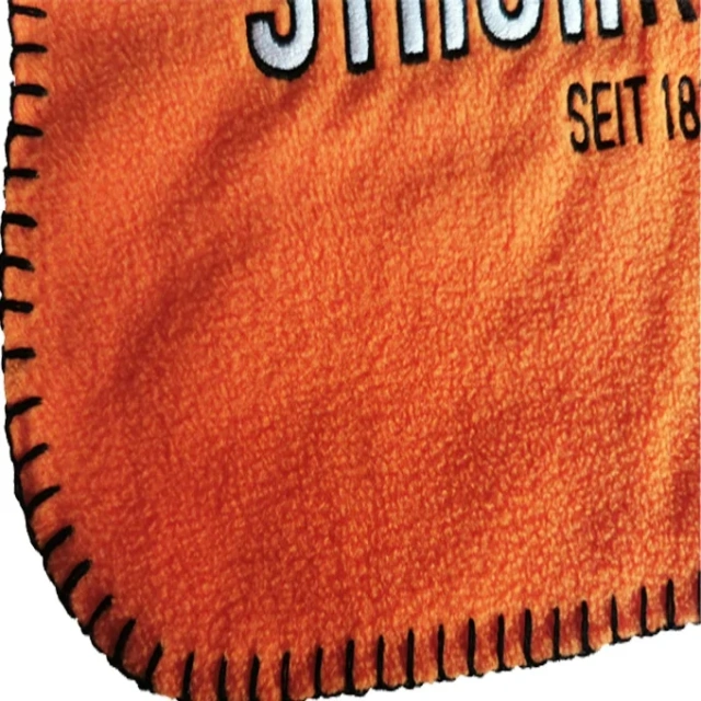 100% polyester disposable embroidered logo promotional airplane polar fleece blanket