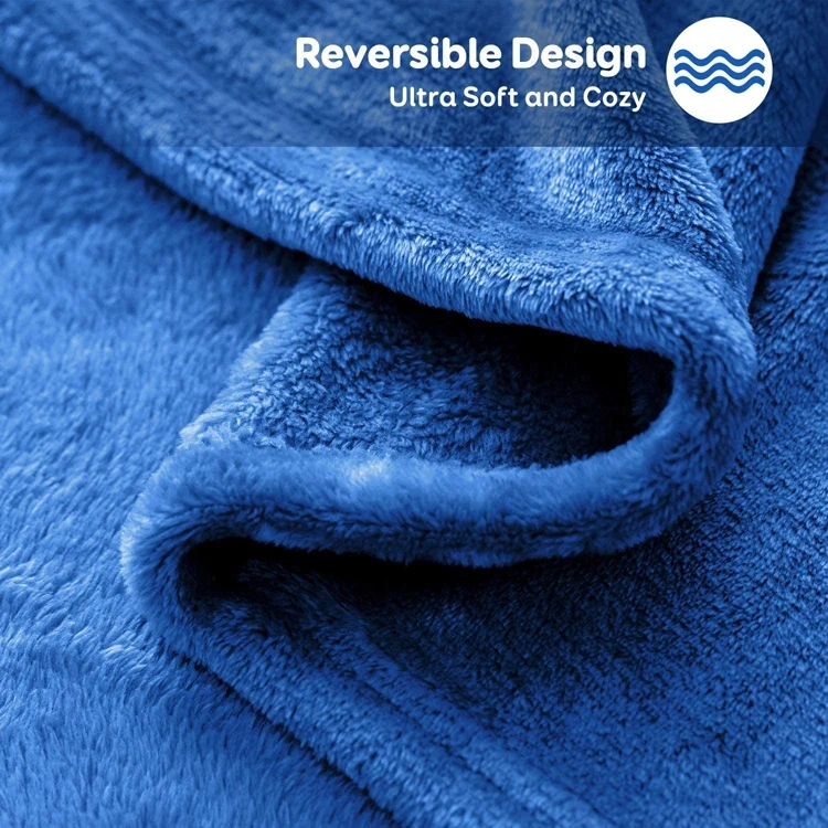 factory custom super soft 100% polyester plush flannel fleece winter bedding blanket
