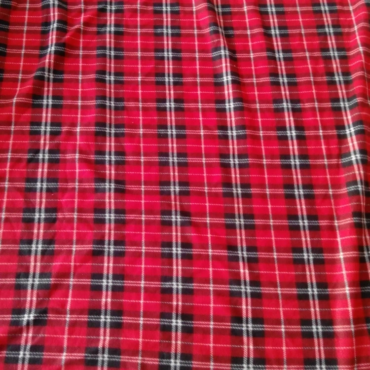 Soft Plaid Patterned Polar Fleece Woollen Tartan Plaid Blanket