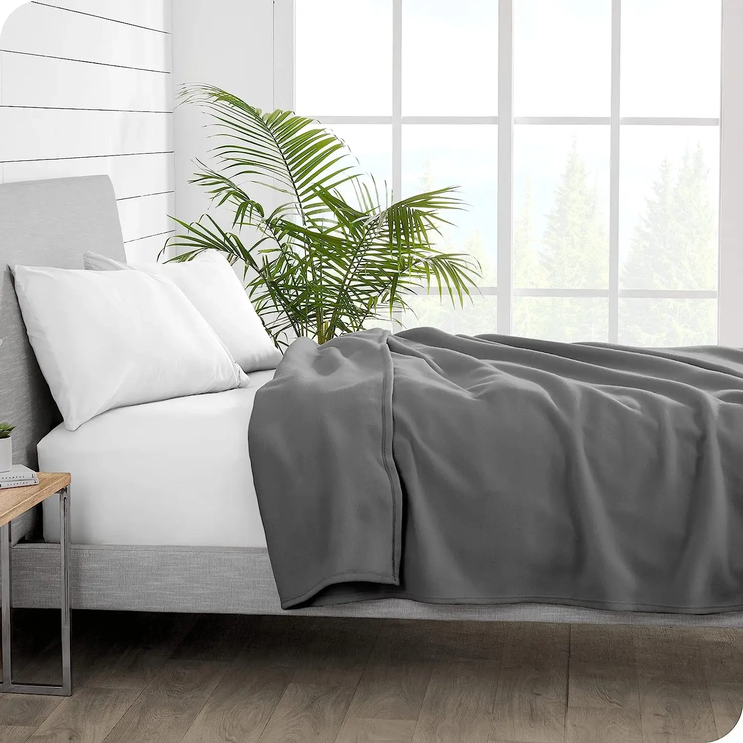 Polar Fleece Blanket Twin/Twin XL Blanket Grey Warm Cozy Premium  for Bed Sofa Camping Travel