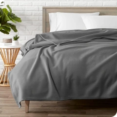 Polar Fleece Blanket Twin/Twin XL Blanket Grey Warm Cozy Premium  for Bed Sofa Camping Travel