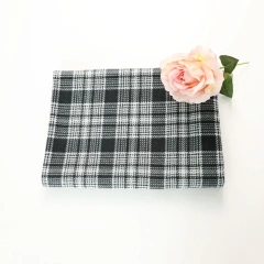 Heavy Plaid Single Brushed Micro Cationic Polar Flannel Fleece Fabric