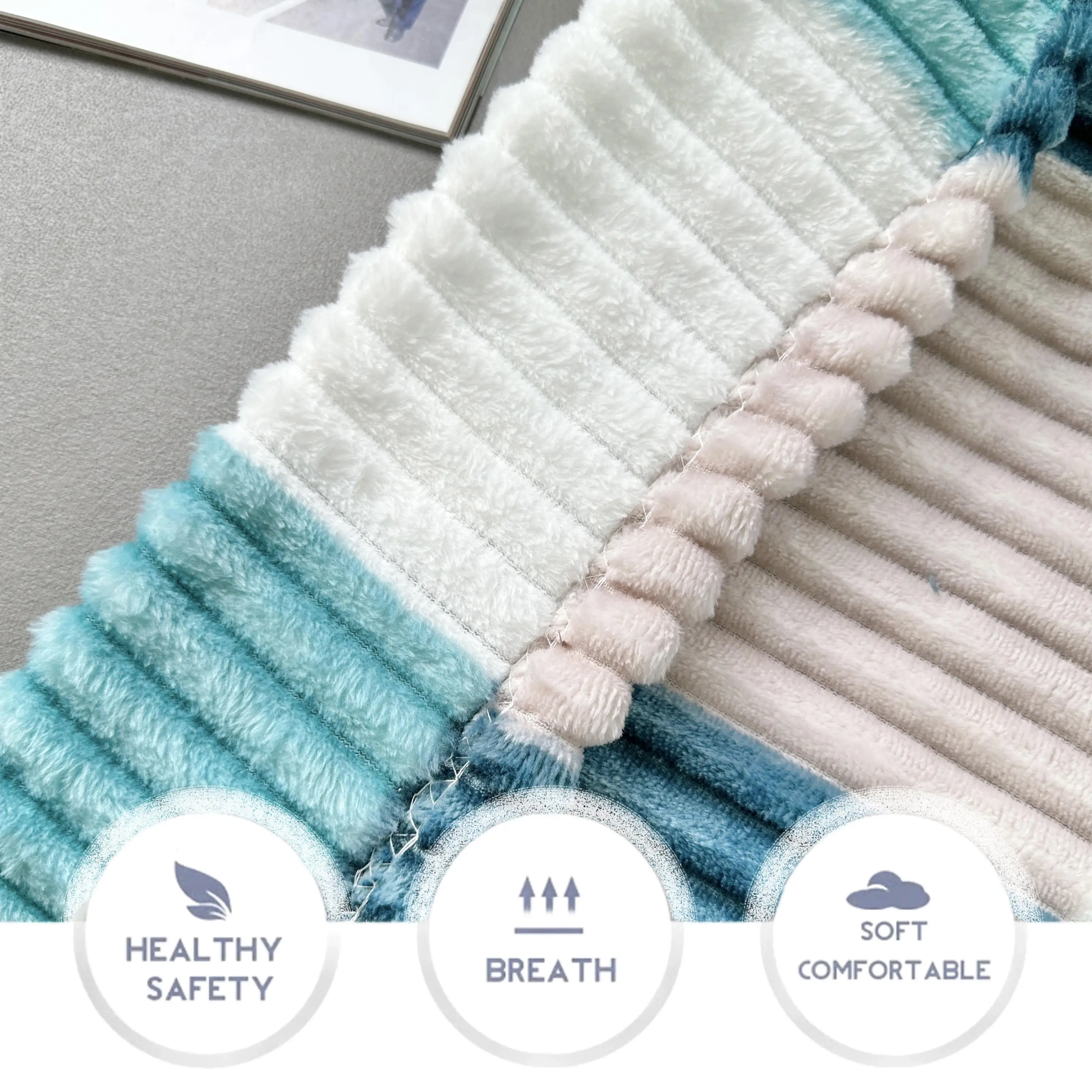 High Quality Custom Thick Coral Polar Fleece Throw Wholesale Camping Hug Sleep Baby Blanket