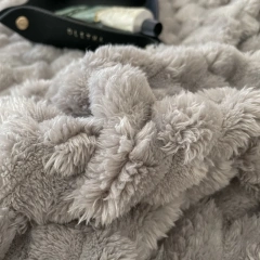 460 GSM air condition throw blanket winter warm 3D Embossed Velvet fleece reversible thick Throw Blanket for bed