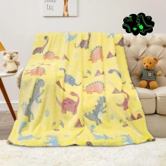 Glow in The Dark Baby Blanket Kids Blanket Custom Luminous Throw Blanket With Unicorn Pattern