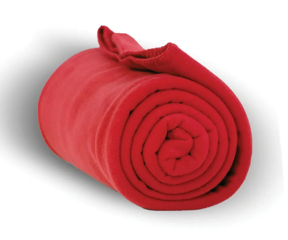 Super Soft 100% Polyester Adults Solid Knitted extra thick Factory Airline Promotional polar Fleece Blanket