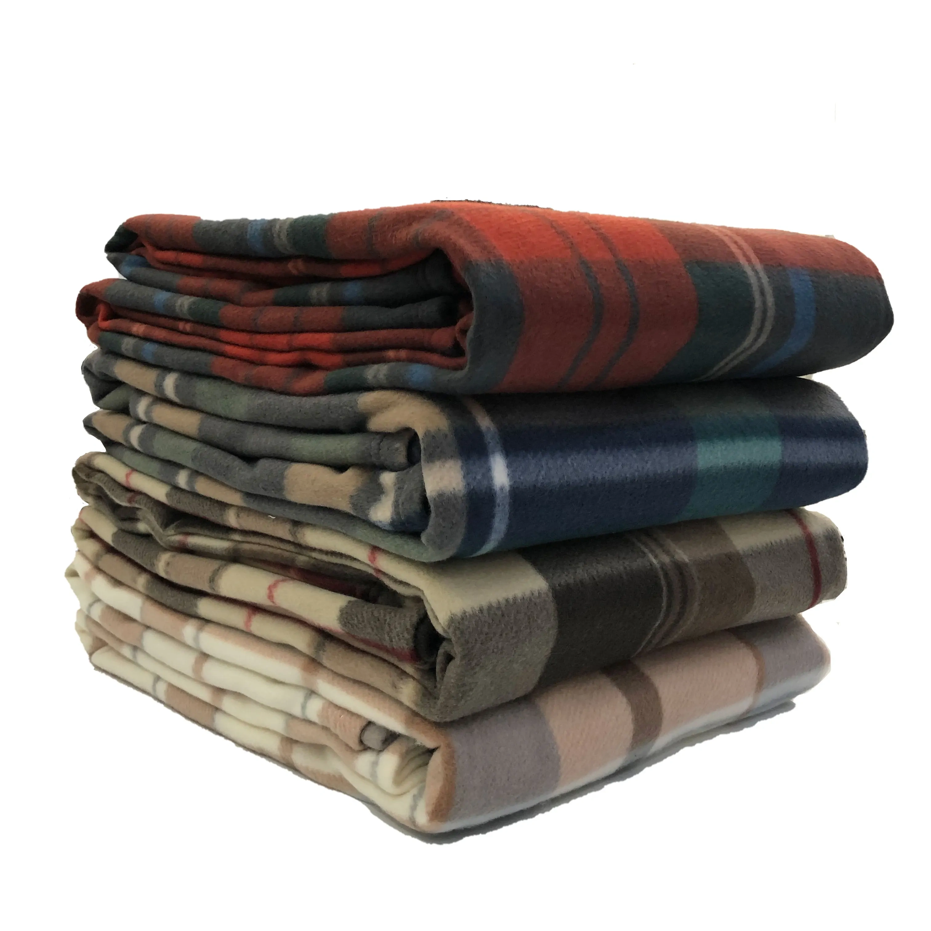 TARTAN CHECK POLAR FLEECE BLANKET