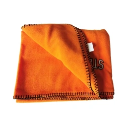 100% polyester disposable embroidered logo promotional airplane polar fleece blanket
