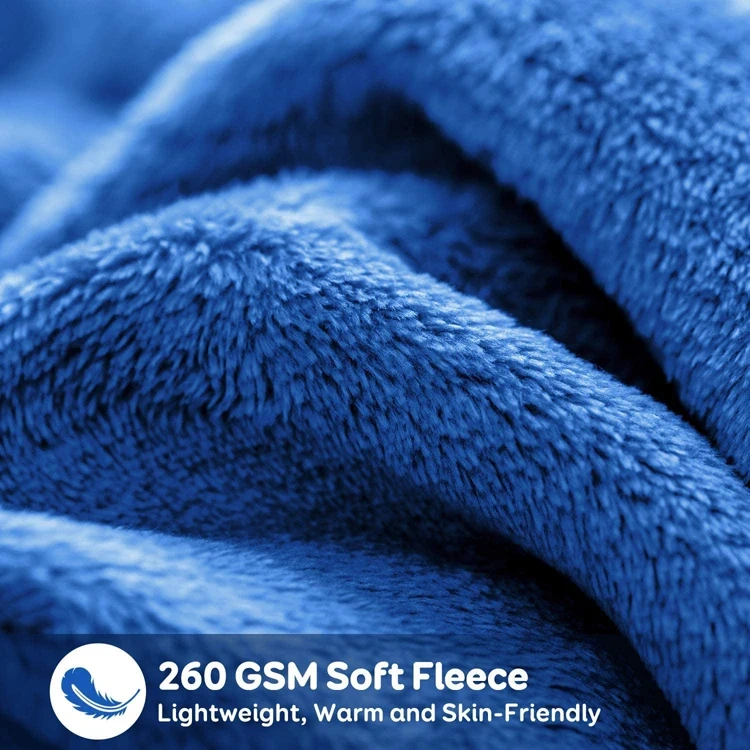 factory custom super soft 100% polyester plush flannel fleece winter bedding blanket