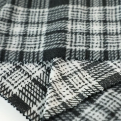 Heavy Plaid Single Brushed Micro Cationic Polar Flannel Fleece Fabric