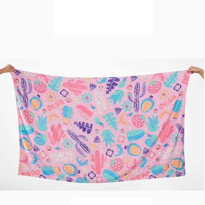 OEM custom printing flannel fleece kids cozy tv blankets