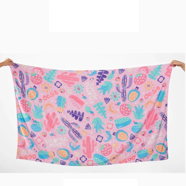 OEM custom printing flannel fleece kids cozy tv blankets