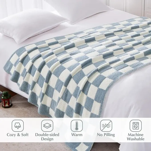 Cheap price 100% polyester polar fleece knitted blankets custom throw blanket