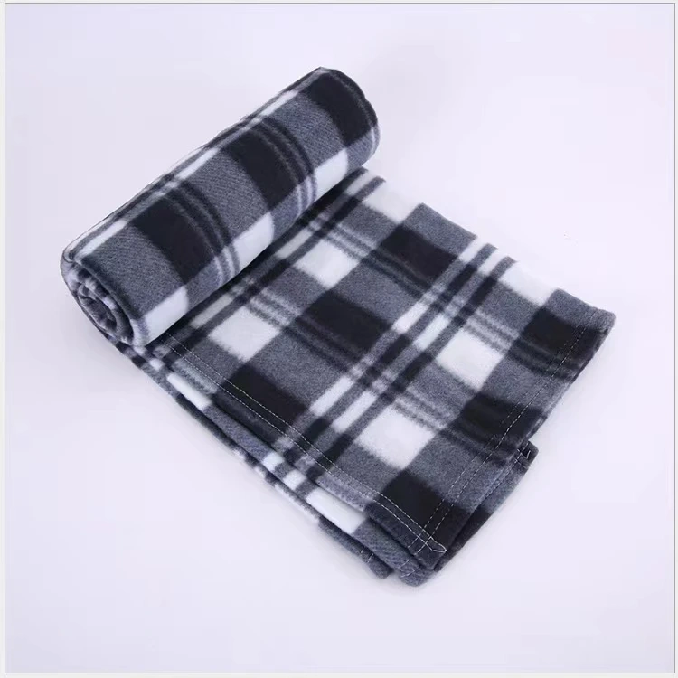 Super Soft Light Weight Cheap Plaid Polar Fleece Blanket Fleece Throw Blankets for Sofa