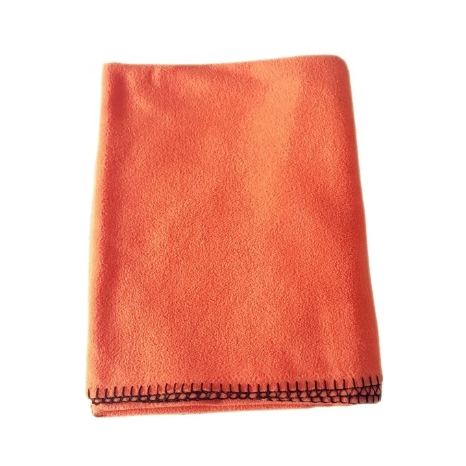 100% polyester disposable embroidered logo promotional airplane polar fleece blanket