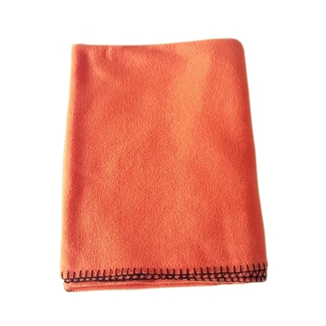 100% polyester disposable embroidered logo promotional airplane polar fleece blanket
