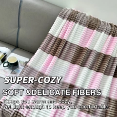 High Quality Custom Thick Coral Polar Fleece Throw Wholesale Camping Hug Sleep Baby Blanket