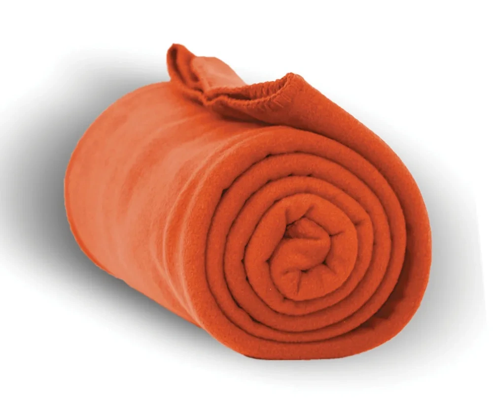 Super Soft 100% Polyester Adults Solid Knitted extra thick Factory Airline Promotional polar Fleece Blanket