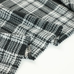 Heavy Plaid Single Brushed Micro Cationic Polar Flannel Fleece Fabric