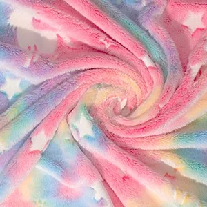 Manufacture Custom Flannel Luminous Throw Blanket  Rainbow Unicorn Magic Baby Blanket  Kids Glow In The Dark Blanket