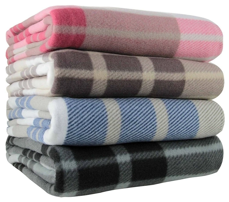 TARTAN CHECK POLAR FLEECE BLANKET