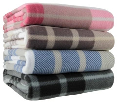 TARTAN CHECK POLAR FLEECE BLANKET